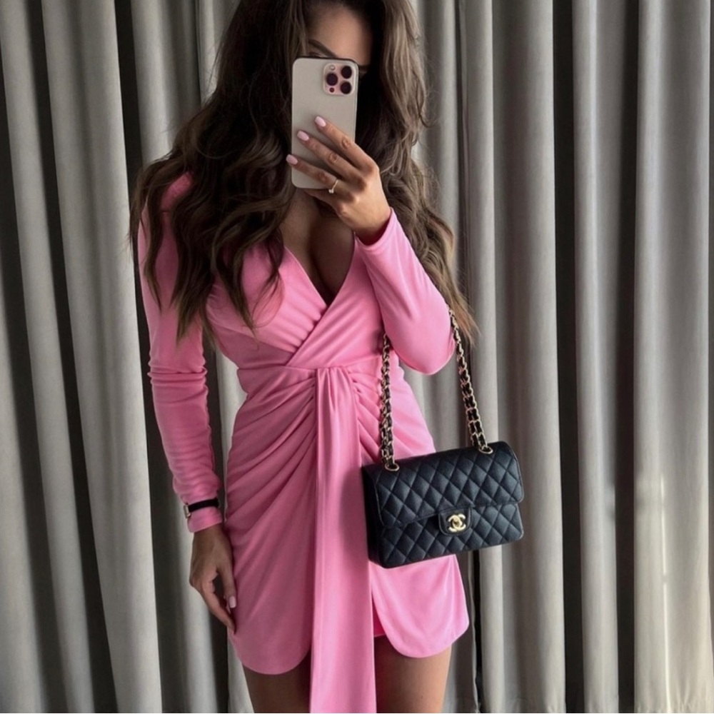 Zara Pink Open Back Blogger Fave Dress